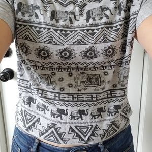 ⭐Gray and Black Elephant Shirt